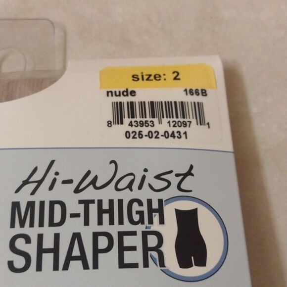 Spanx Assets Hi-Waist Mid-Thigh Shaper Nude size 2 Slimming Tummy Control - Picture 3 of 6